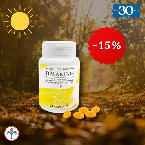 Les journées raccourcissent, le soleil se fait rare… mais votre éclat, lui, n’a pas à disparaître ! ☀️✨
Du 3 au 9 novembre 2025, profitez de -15% sur DMarine®, votre alliée bien-être pour faire le plein de vitalité quand la lumière manque.

Un petit coup de boost naturel pour traverser l’automne avec énergie et bonne humeur 🌿💛

#DMarine #OffreSpéciale #VitamineD #Énergie #BienÊtre #Automne