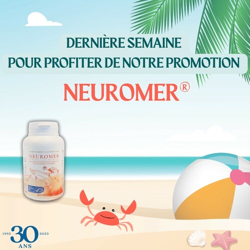 RAPPEL DE NOTRE PROMOTION SUR NEUROMER® À NE PAS MANQUER 🎉

Pour toute commande de 99 € minimum, recevez un flacon de Neuromer® GRATUIT ! 
Un petit plus qui fait toute la différence pour votre bien-être !

🕒 Offre valable encore pour quelques jours seulement…

👉 Commandez dès maintenant et profitez-en ! 
#Promo #Neuromer #OffreSpéciale #BienÊtre #Cadeau #SantéNaturelle
