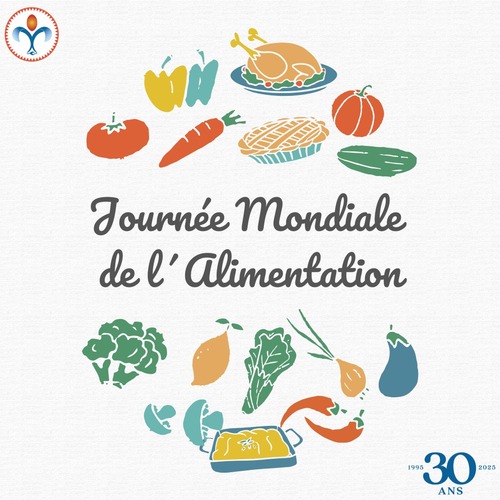 Aujourd’hui, c’est la Journée mondiale de l’alimentation 🥗🌍
Un moment pour réfléchir à ce qui unit chaque être humain : le droit de manger à sa faim et d’accéder à une alimentation saine. C’est aussi l’occasion de rappeler l’importance de soutenir une agriculture durable, de réduire le gaspillage alimentaire et de partager nos ressources plus équitablement. 💚✨
Ensemble, faisons en sorte que chaque assiette raconte une histoire de respect, de solidarité et d’avenir. 🌱🍽️

#JournéeMondialeDeLAlimentation #AgirEnsemble